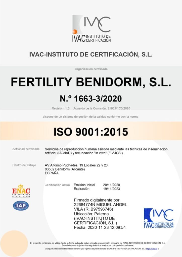 certificado de calidad